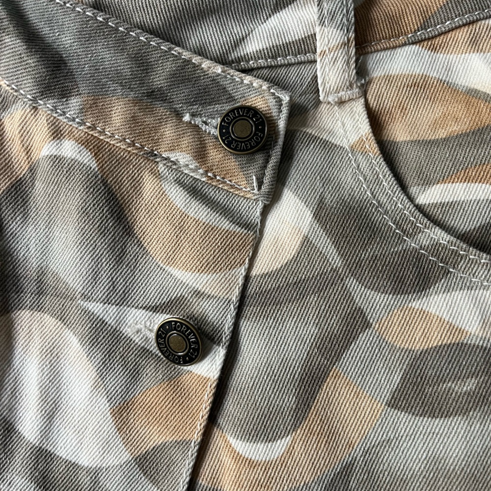 Patterned Denim Skort - Picture 2 of 4